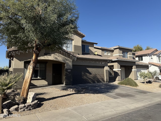 view of front of house featuring a garage