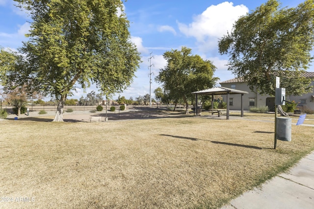 view of property's community with a gazebo