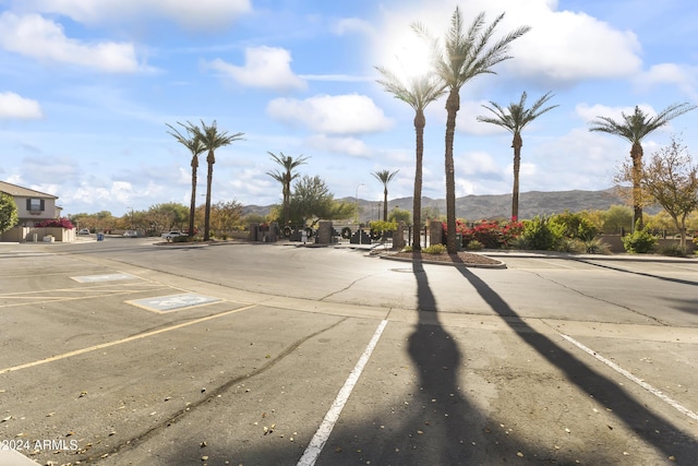 view of road with a mountain view