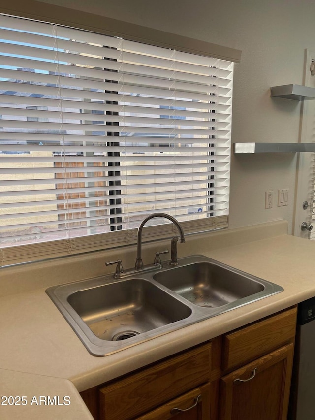 kitchen with stainless steel dishwasher and sink