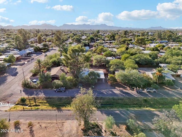 aerial view featuring a mountain view