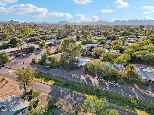 bird's eye view featuring a mountain view