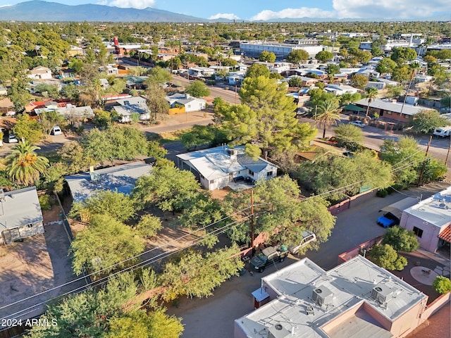 bird's eye view with a mountain view