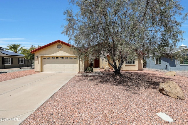 view of front of home featuring a garage