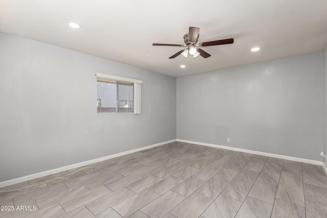 2936 E Beck Ln, Phoenix, AZ 85032 - unfurnished room featuring recessed lighting, baseboards, and ceiling fan