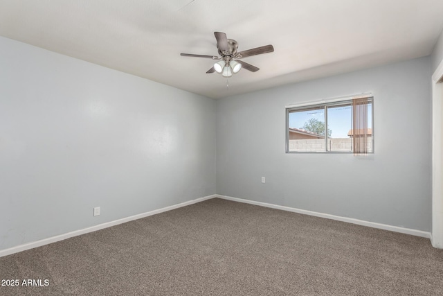 2936 E Beck Ln, Phoenix, AZ 85032 - spare room with baseboards, carpet flooring, and a ceiling fan