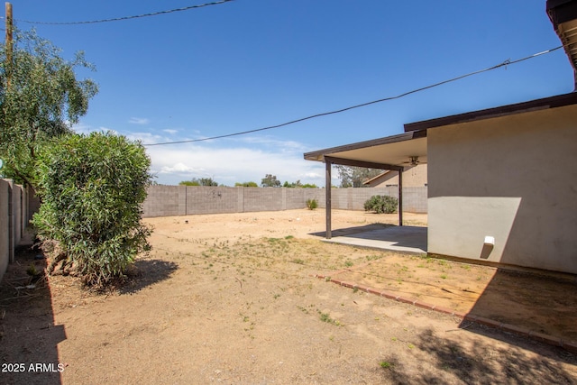 2936 E Beck Ln, Phoenix, AZ 85032 - view of yard with a patio, a fenced backyard, and ceiling fan
