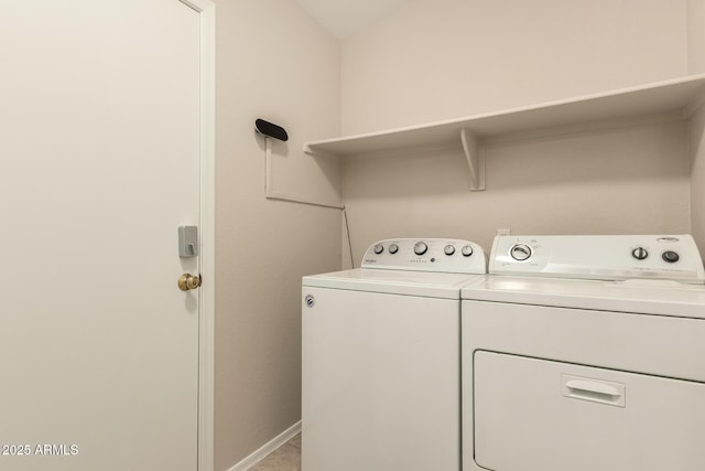 16288 W Hadley St, Goodyear, AZ 85338 - laundry room featuring separate washer and dryer and baseboards
