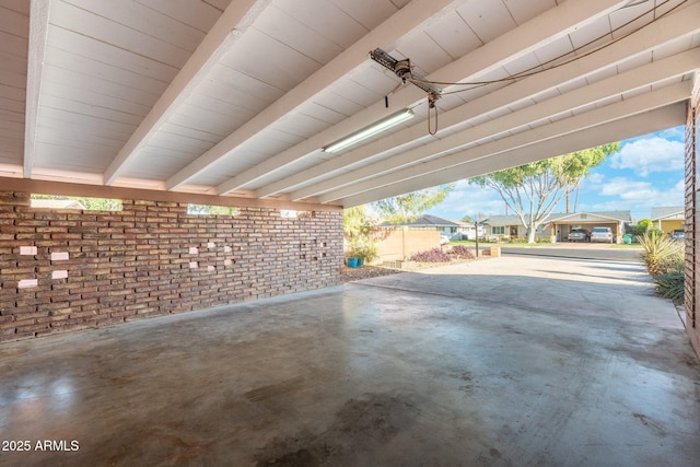 garage featuring a residential view