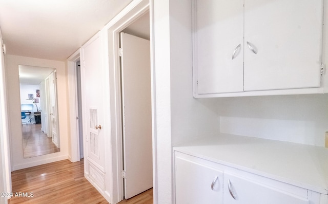 hallway featuring light hardwood / wood-style floors