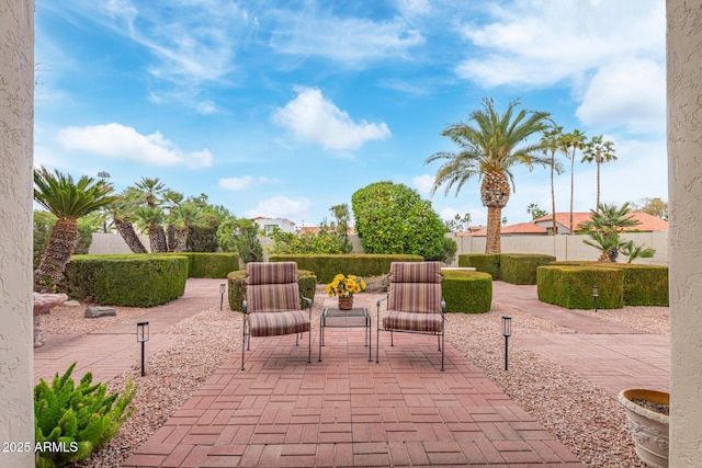 view of patio / terrace with fence