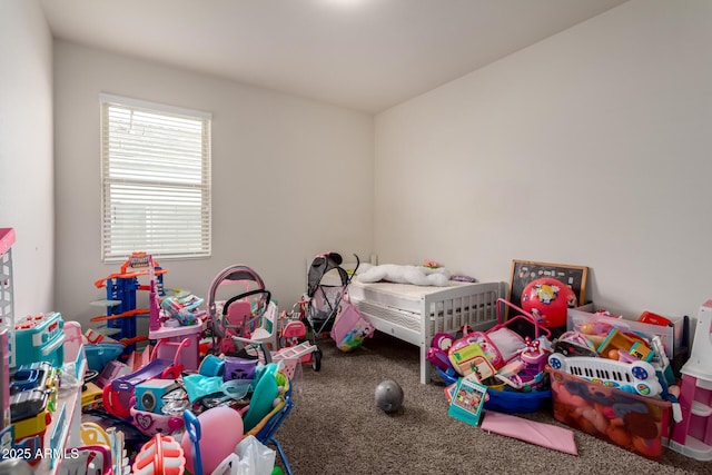 bedroom featuring carpet