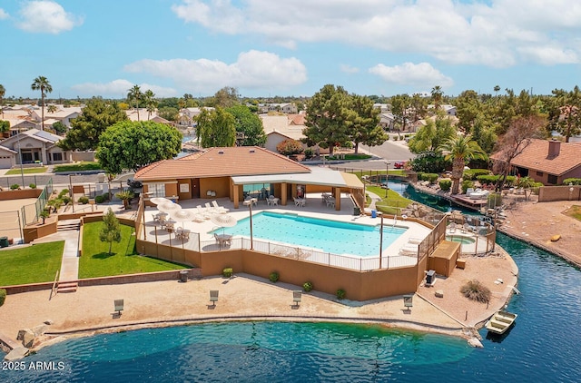 1601 E Cindy St, Chandler, AZ 85225 - pool with a patio area, a residential view, and fence