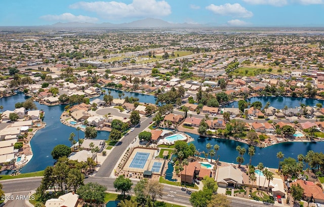 1601 E Cindy St, Chandler, AZ 85225 - birds eye view of property featuring a water and mountain view and a residential view