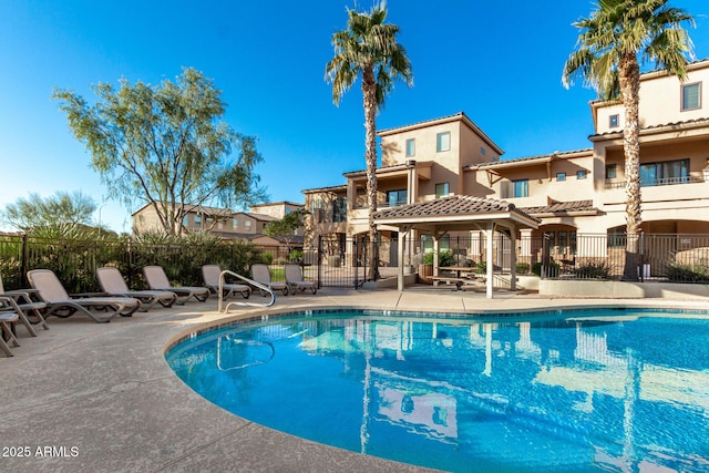 view of pool with a patio area