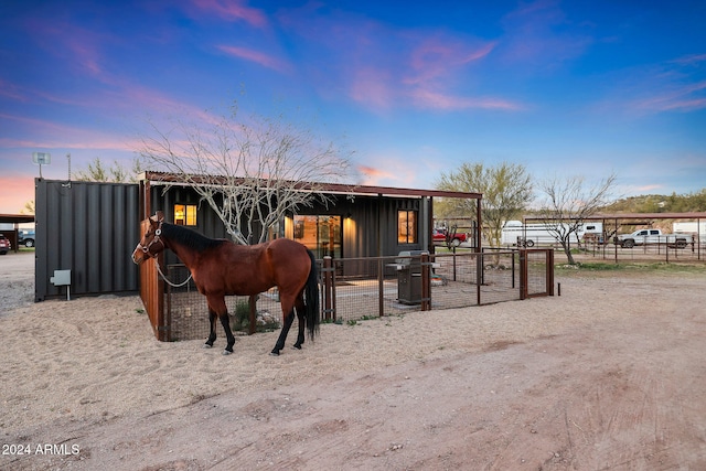 view of stable with an outdoor structure