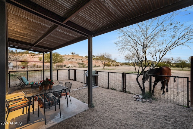 view of patio with grilling area