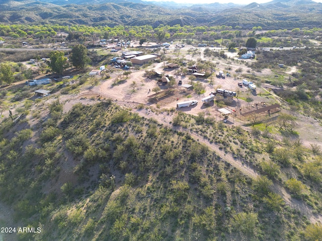 bird's eye view featuring a mountain view