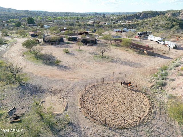 aerial view featuring a rural view