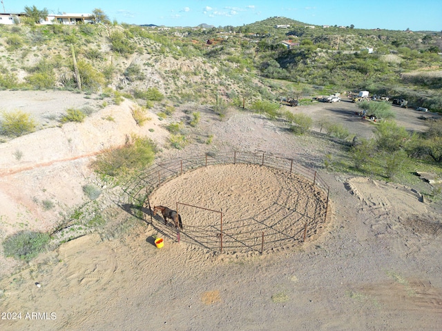 aerial view with a rural view