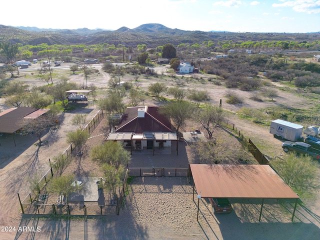 aerial view featuring a mountain view