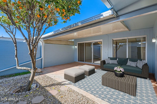 view of patio with outdoor lounge area
