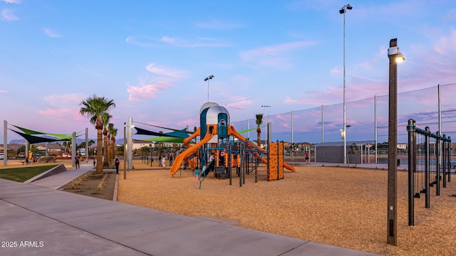 playground at dusk with playground community