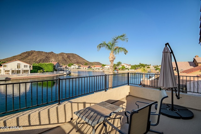20657 N 56th Ave, Glendale, AZ 85308 - patio / terrace with a water and mountain view and a residential view