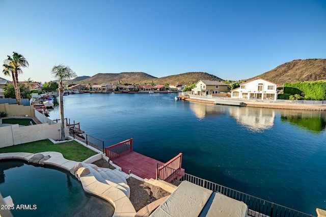 20657 N 56th Ave, Glendale, AZ 85308 - water view featuring mountains and a dock