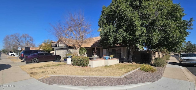 view of front of home featuring a garage