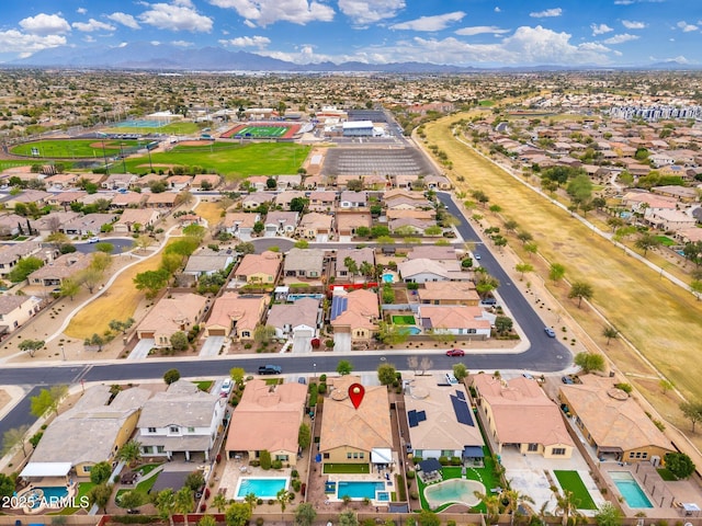 birds eye view of property featuring a residential view
