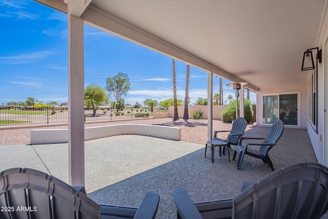 view of patio / terrace with a fenced backyard
