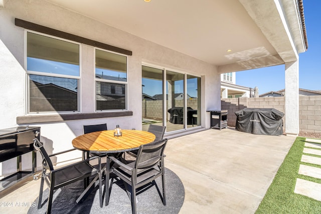 view of patio / terrace with area for grilling