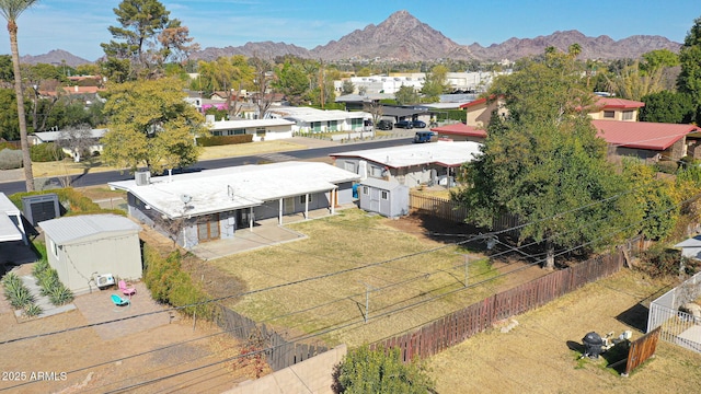 aerial view featuring a mountain view