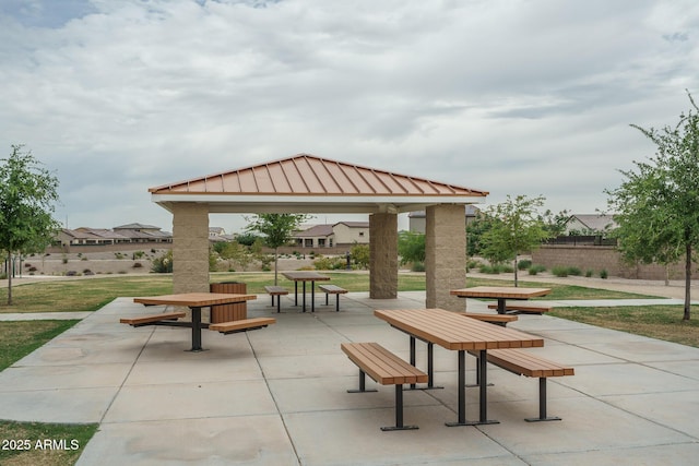 8513 N 172nd Ln, Waddell, AZ 85355 - view of community with a yard, a gazebo, outdoor dining space, and a patio