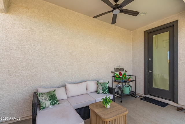 16750 W Evergreen Rd, Waddell, AZ 85355 - view of patio / terrace with a ceiling fan and outdoor lounge area