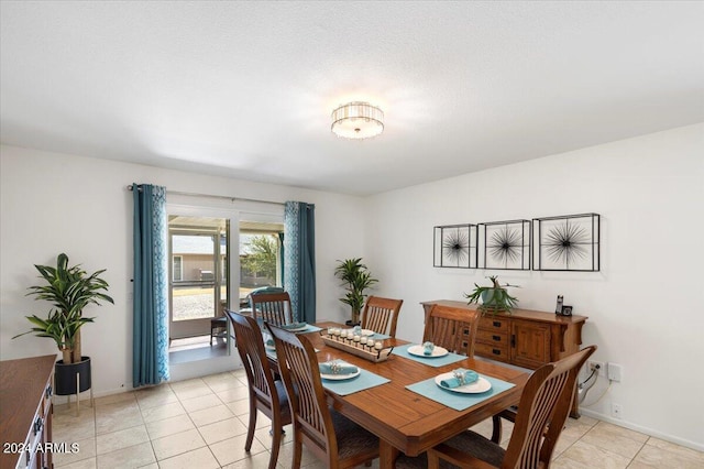 view of tiled dining room