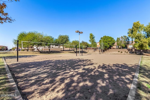 view of home's community with volleyball court