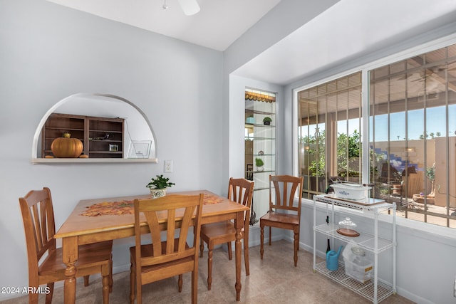 view of dining area