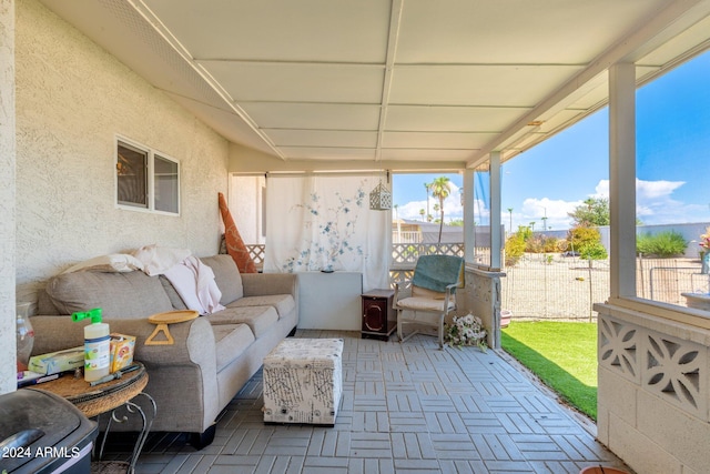 view of patio featuring an outdoor hangout area