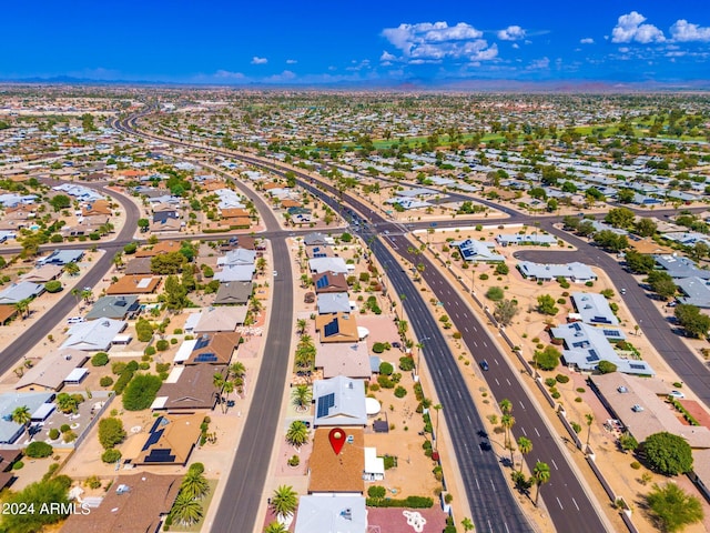 drone / aerial view with a residential view