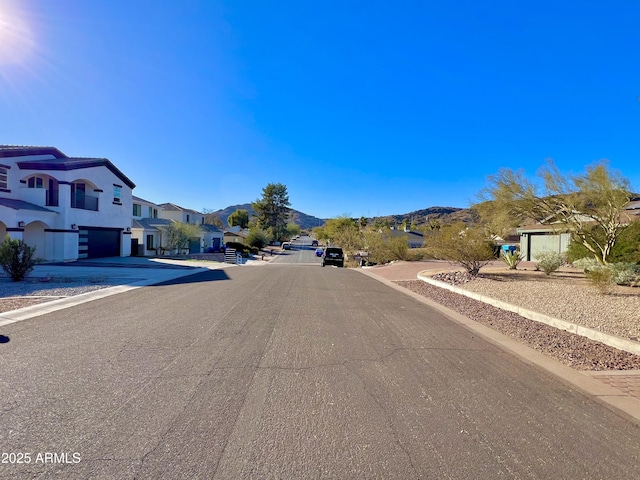 view of road featuring a mountain view