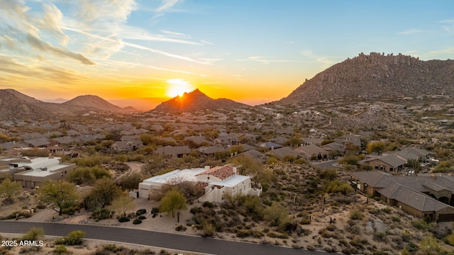 view of mountain feature with a residential view