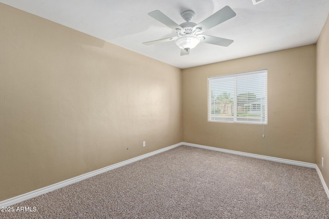 3034 E Turney Ave, Phoenix, AZ 85016 - carpeted spare room featuring baseboards and ceiling fan