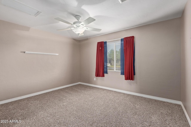 3034 E Turney Ave, Phoenix, AZ 85016 - carpeted empty room with a ceiling fan and baseboards