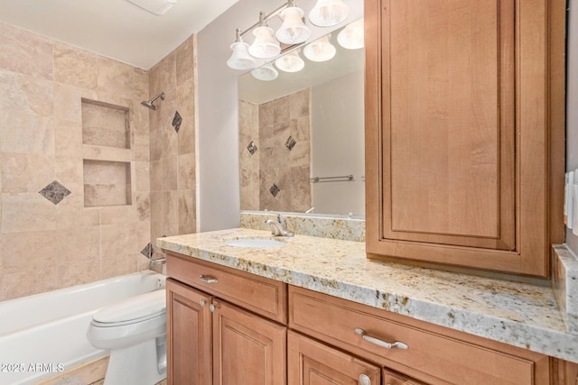 3034 E Turney Ave, Phoenix, AZ 85016 - full bath featuring vanity, toilet, and shower / bath combination