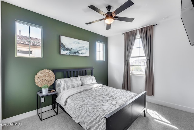 21241 E Superstition Dr, Queen Creek, AZ 85142 - carpeted bedroom with a ceiling fan and baseboards