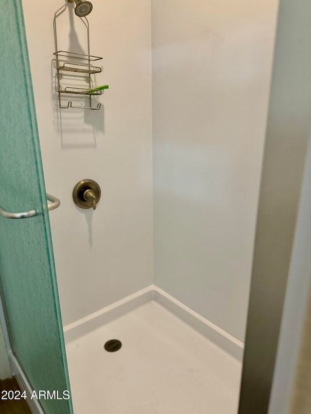 bathroom with a shower