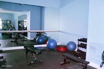 view of workout area