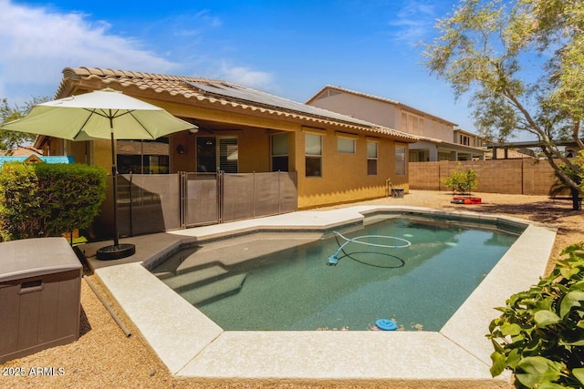 16559 W Lincoln St, Goodyear, AZ 85338 - view of swimming pool featuring a fenced backyard and a patio